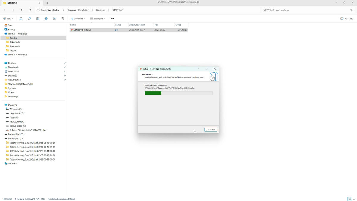 Programm-Einrichtung